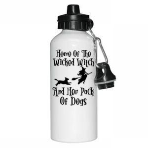 Home Of The Wicked Witch And Her Pack Of Dogs Halloween Great Gift Aluminum Water Bottle