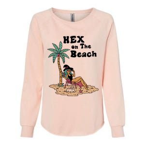 Hex On The Beach Hello Summer Vibes Beach Vacay Retro 70s Gift Womens California Wash Sweatshirt