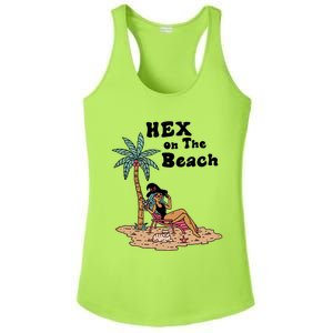 Hex On The Beach Hello Summer Vibes Beach Vacay Retro 70s Gift Ladies PosiCharge Competitor Racerback Tank