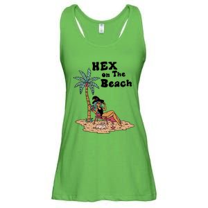 Hex On The Beach Hello Summer Vibes Beach Vacay Retro 70s Gift Ladies Essential Flowy Tank