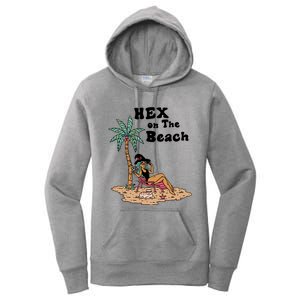 Hex On The Beach Hello Summer Vibes Beach Vacay Retro 70s Gift Women's Pullover Hoodie