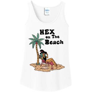 Hex On The Beach Hello Summer Vibes Beach Vacay Retro 70s Gift Ladies Essential Tank