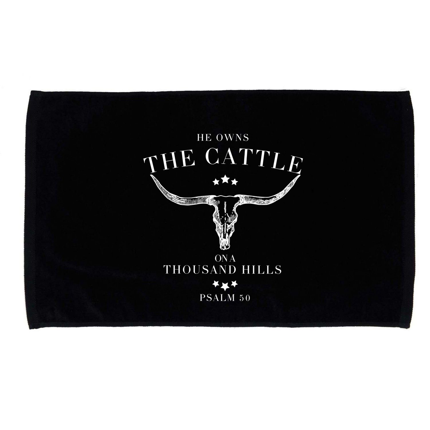 He Owns The Cattle On A Thousand Hills Microfiber Hand Towel