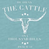 He Owns The Cattle On A Thousand Hills Sueded Cloud Jersey T-Shirt