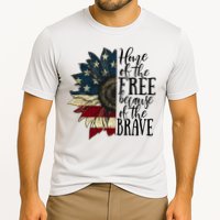 Home of the Free because of the Brave American Sunflower Cooling Performance Crew T-Shirt