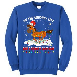 Horse On The Naughty List And I Regret Nothing Christmas Meaningful Gift Sweatshirt