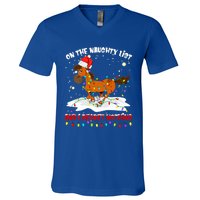 Horse On The Naughty List And I Regret Nothing Christmas Meaningful Gift V-Neck T-Shirt