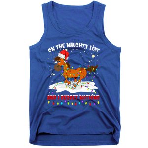 Horse On The Naughty List And I Regret Nothing Christmas Meaningful Gift Tank Top