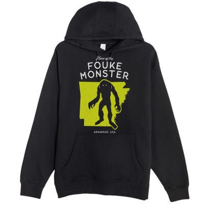 Home Of The Fouke Monster Arkansas Usa Cryptid Premium Pullover Hoodie