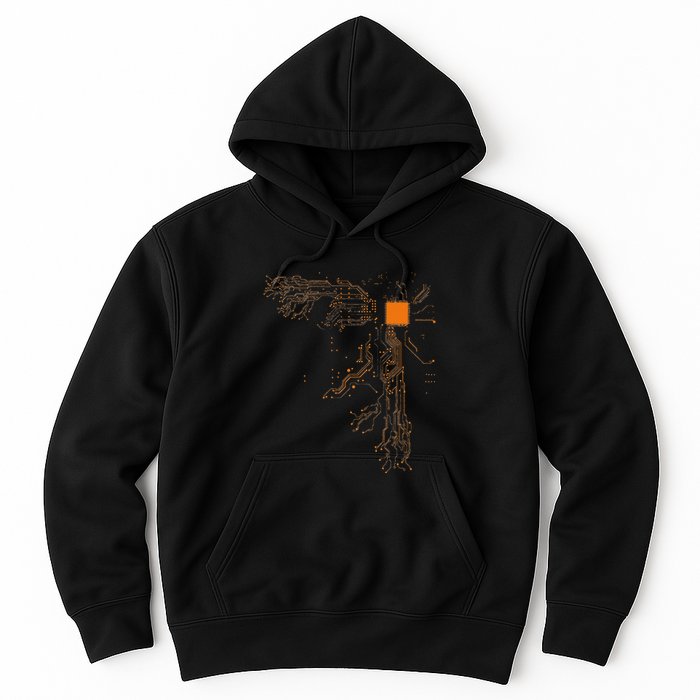 Heart Of The Tech Nerd Computer Core Processor Hoodie