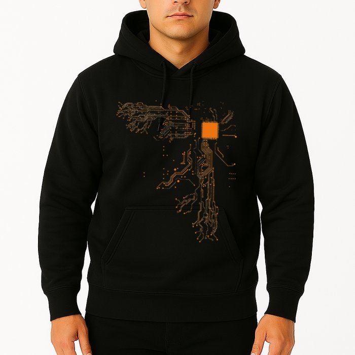 Heart Of The Tech Nerd Computer Core Processor Hoodie