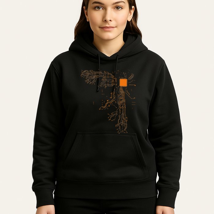 Heart Of The Tech Nerd Computer Core Processor Hoodie