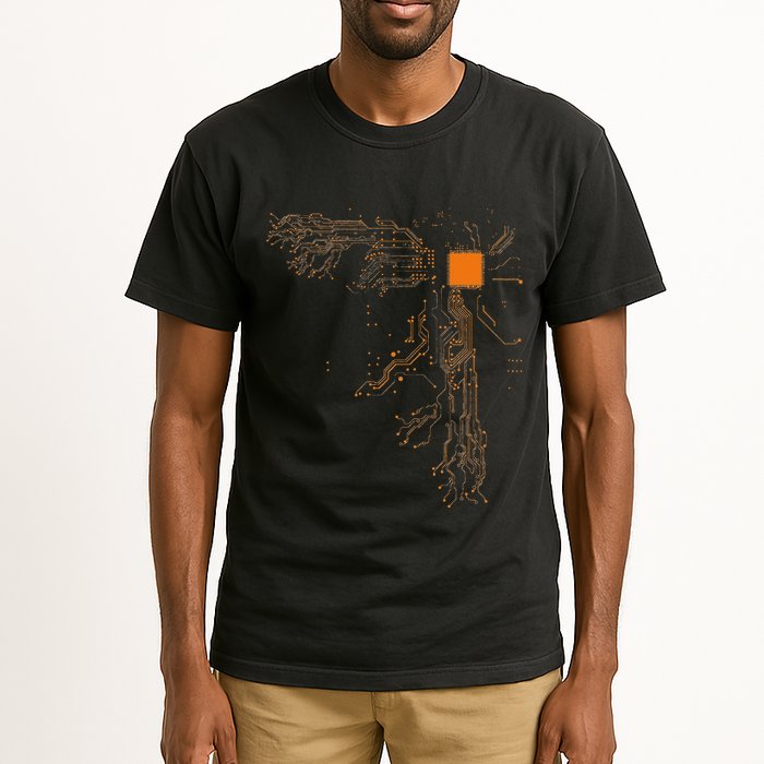 Heart Of The Tech Nerd Computer Core Processor Tall T-Shirt