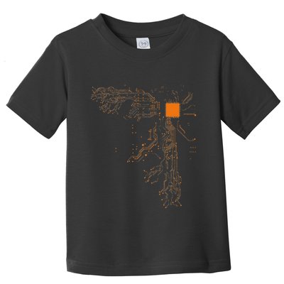 Heart Of The Tech Nerd Computer Core Processor Toddler T-Shirt