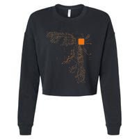 Heart Of The Tech Nerd Computer Core Processor Cropped Pullover Crew