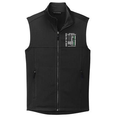 Home Of The Free Because Of The Brave Thin Green Line Flag Gift Collective Smooth Fleece Vest