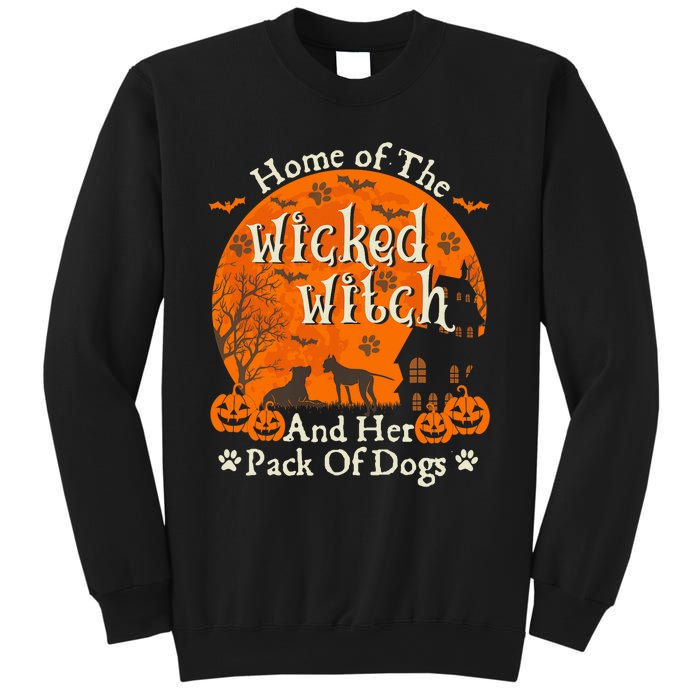 Home Of The Wicked Witch And Her Pack Of Dog Funny Halloween Sweatshirt