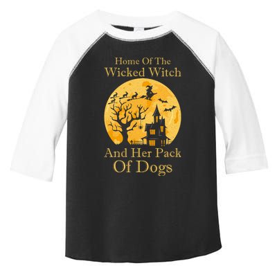 Home Of The Wicked Witch And Her Pack Of Dogs Halloween Toddler Fine Jersey T-Shirt