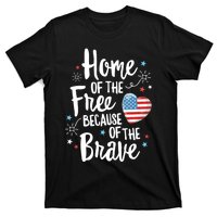 Home Of The Free Veterans 4th Of July Women Wife Patriotic T-Shirt