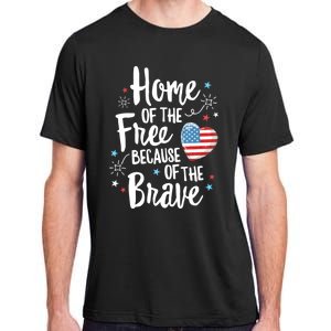 Home Of The Free Veterans 4th Of July Women Wife Patriotic Adult ChromaSoft Performance T-Shirt