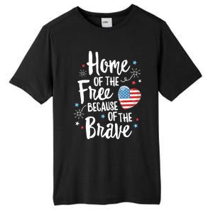 Home Of The Free Veterans 4th Of July Women Wife Patriotic Tall Fusion ChromaSoft Performance T-Shirt