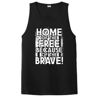 Home Of The Free Because Of The Brave Patrioticic Memorial D Great Gift PosiCharge Competitor Tank