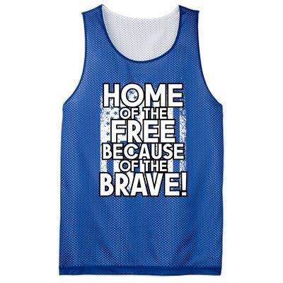 Home Of The Free Because Of The Brave Patrioticic Memorial D Great Gift Mesh Reversible Basketball Jersey Tank