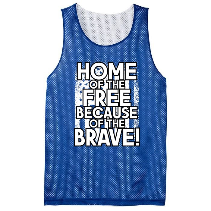 Home Of The Free Because Of The Brave Patrioticic Memorial D Great Gift Mesh Reversible Basketball Jersey Tank