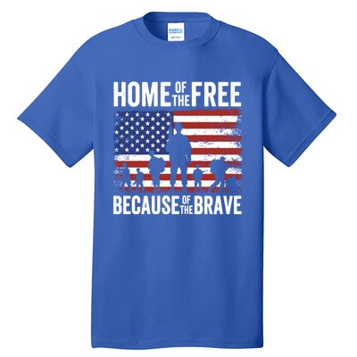 Home Of The Free Because Of The Brave Memorial Day Cute Gift Tall T-Shirt