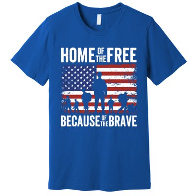 Home Of The Free Because Of The Brave Memorial Day Cute Gift Premium T-Shirt