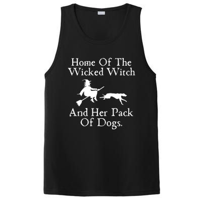 Home Of The Wicked Witch And Her Pack Of Dog Funny Halloween PosiCharge Competitor Tank