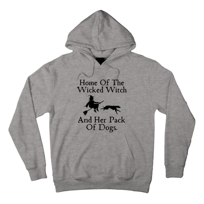 Home Of The Wicked Witch And Her Pack Of Dog Funny Halloween Hoodie