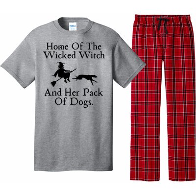 Home Of The Wicked Witch And Her Pack Of Dog Funny Halloween Pajama Set