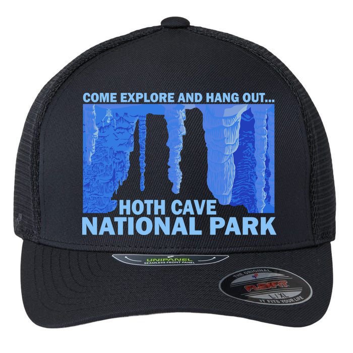Hoth Ice Cave National Park Explore Flexfit Unipanel Trucker Cap