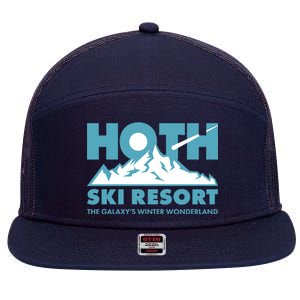 Hoth Ski Resort The Galaxy's Winter Wonderland 7 Panel Mesh Trucker Snapback Hat