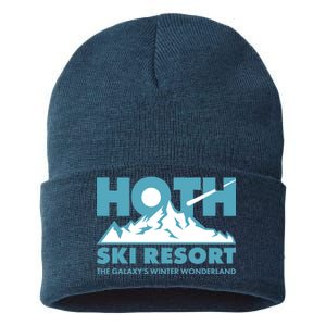 Hoth Ski Resort The Galaxy's Winter Wonderland Sustainable Knit Beanie