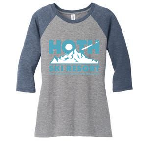 Hoth Ski Resort The Galaxy's Winter Wonderland Women's Tri-Blend 3/4-Sleeve Raglan Shirt