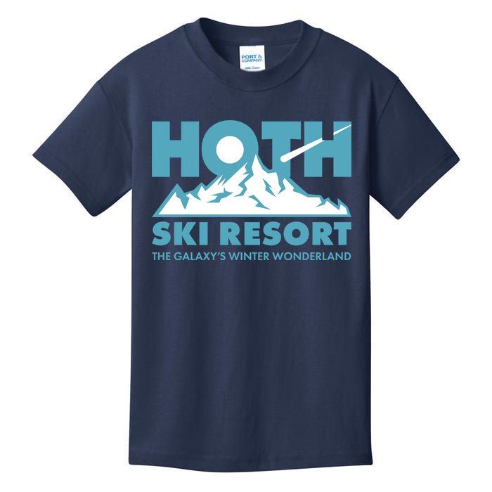 Hoth Ski Resort The Galaxy's Winter Wonderland Kids T-Shirt