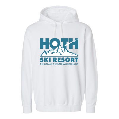 Hoth Ski Resort The Galaxy's Winter Wonderland Garment-Dyed Fleece Hoodie