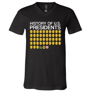 History Of US Presidents Funny Bi Den V-Neck T-Shirt