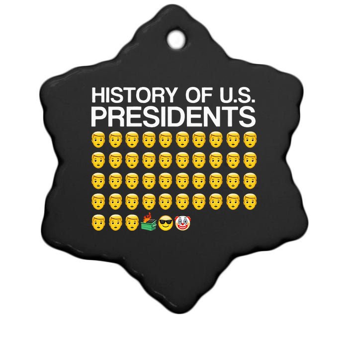 History Of US Presidents Funny Bi Den Ceramic Star Ornament