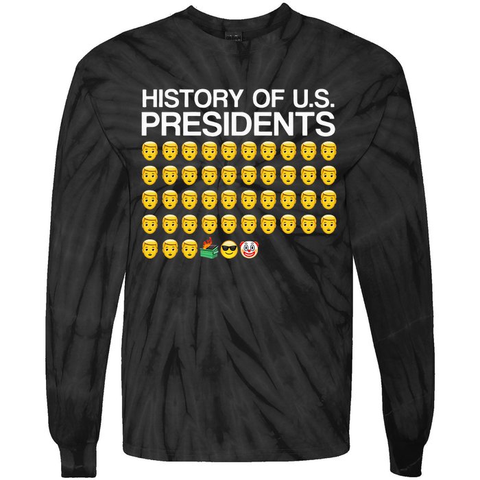 History Of US Presidents Funny Bi Den Tie-Dye Long Sleeve Shirt