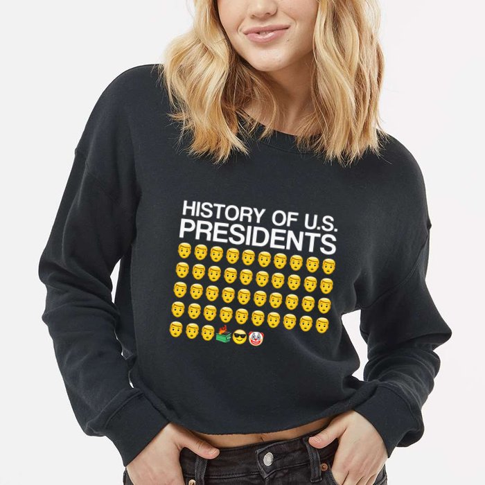 History Of US Presidents Funny Bi Den Cropped Pullover Crew