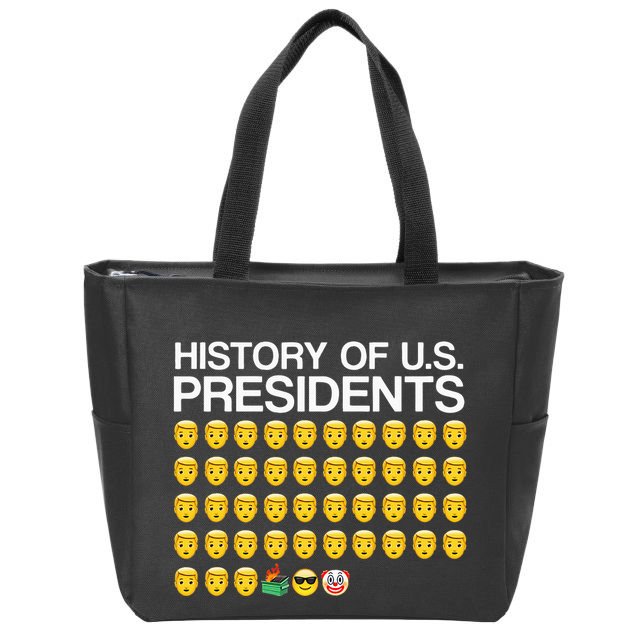 History Of US Presidents Funny Bi Den Zip Tote Bag