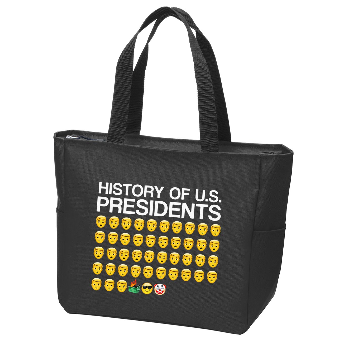 History Of US Presidents Funny Bi Den Zip Tote Bag