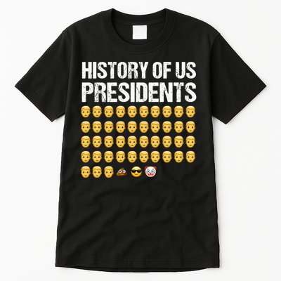 History Of US Presidents, USA Presidents Emoji Fun, Funny Emojis USA Tall T-Shirt