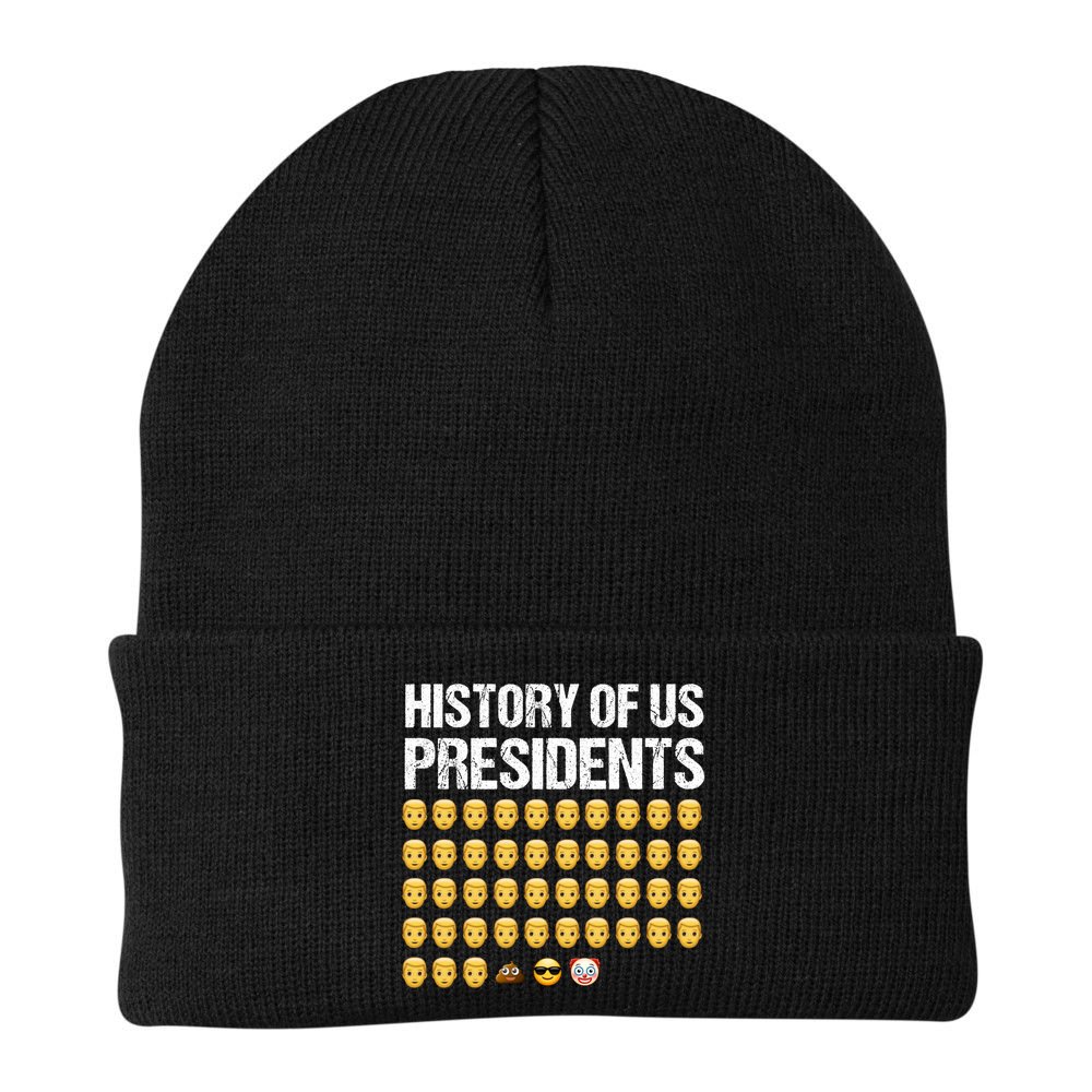 History Of US Presidents, USA Presidents Emoji Fun, Funny Emojis USA Beanie