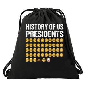 History Of US Presidents, USA Presidents Emoji Fun, Funny Emojis USA Drawstring Bag