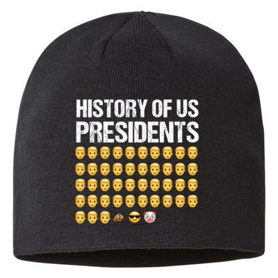 History Of US Presidents, USA Presidents Emoji Fun, Funny Emojis USA Sustainable Beanie