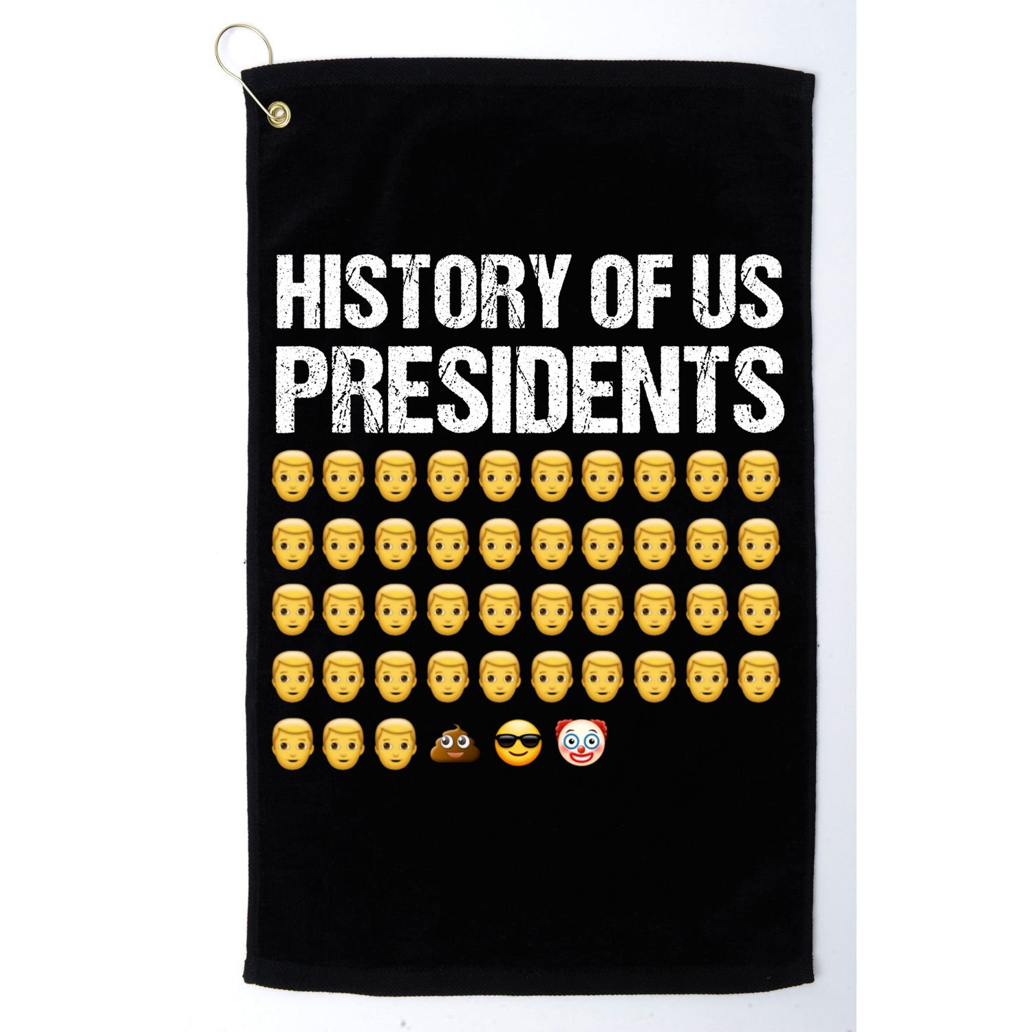 History Of US Presidents, USA Presidents Emoji Fun, Funny Emojis USA Golf Towel